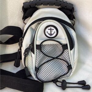 White and Black Anchor Design Men's Bag